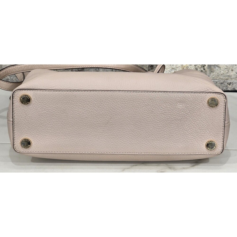 Michael Kors Camille Leather Satchel Crossbody Soft Pink Large Classic Purse - Picture 6 of 16